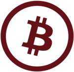 Bitcoin-Symbol in einem Kreis